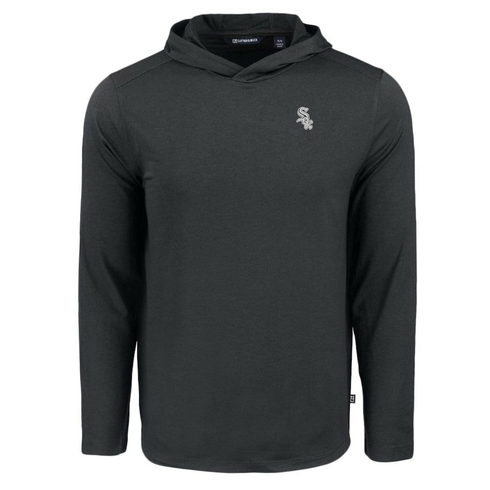 Chicago White Sox Cutter & Buck Coastline Epic Comfort Eco Recycled Long Sleeve Hoodie T-Shirt - Black
