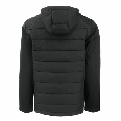 New York Mets Cutter & Buck Evoke Hybrid Eco Softshell Recycled Full-Zip Hooded Jacket - Black