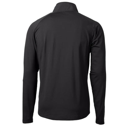 New York Yankees Cutter & Buck Adapt Eco Hybrid Raglan DryTec Quarter-Zip Jacket - Black