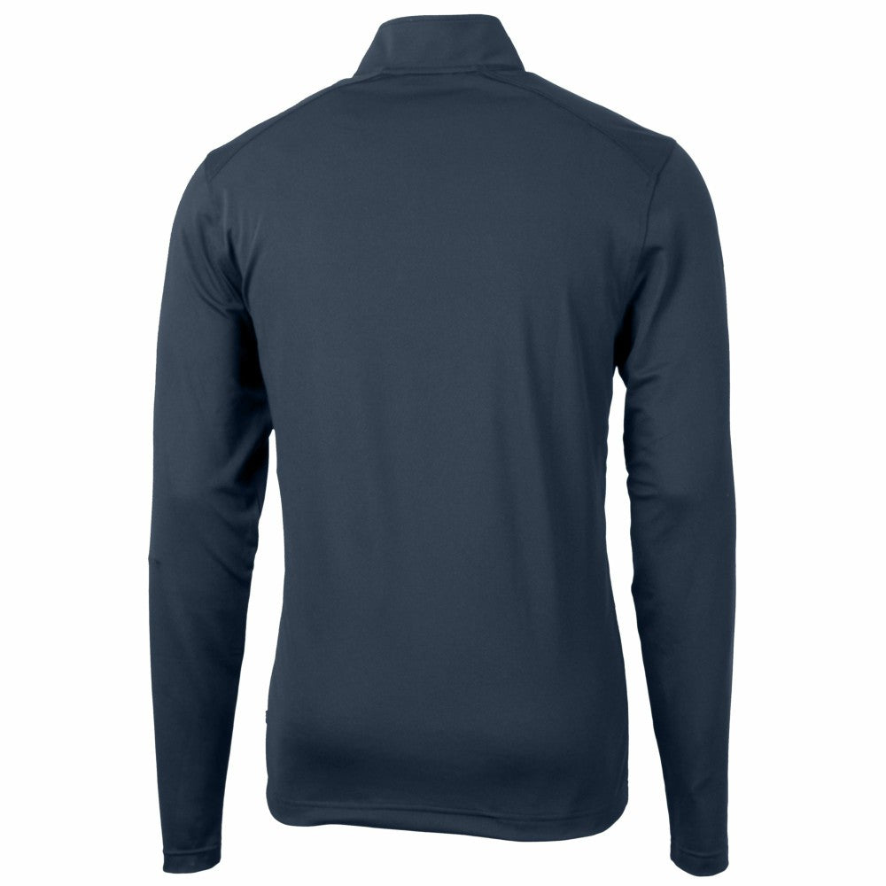 New York Mets Cutter & Buck Virtue Eco Pique Quarter-Zip Jacket - Navy