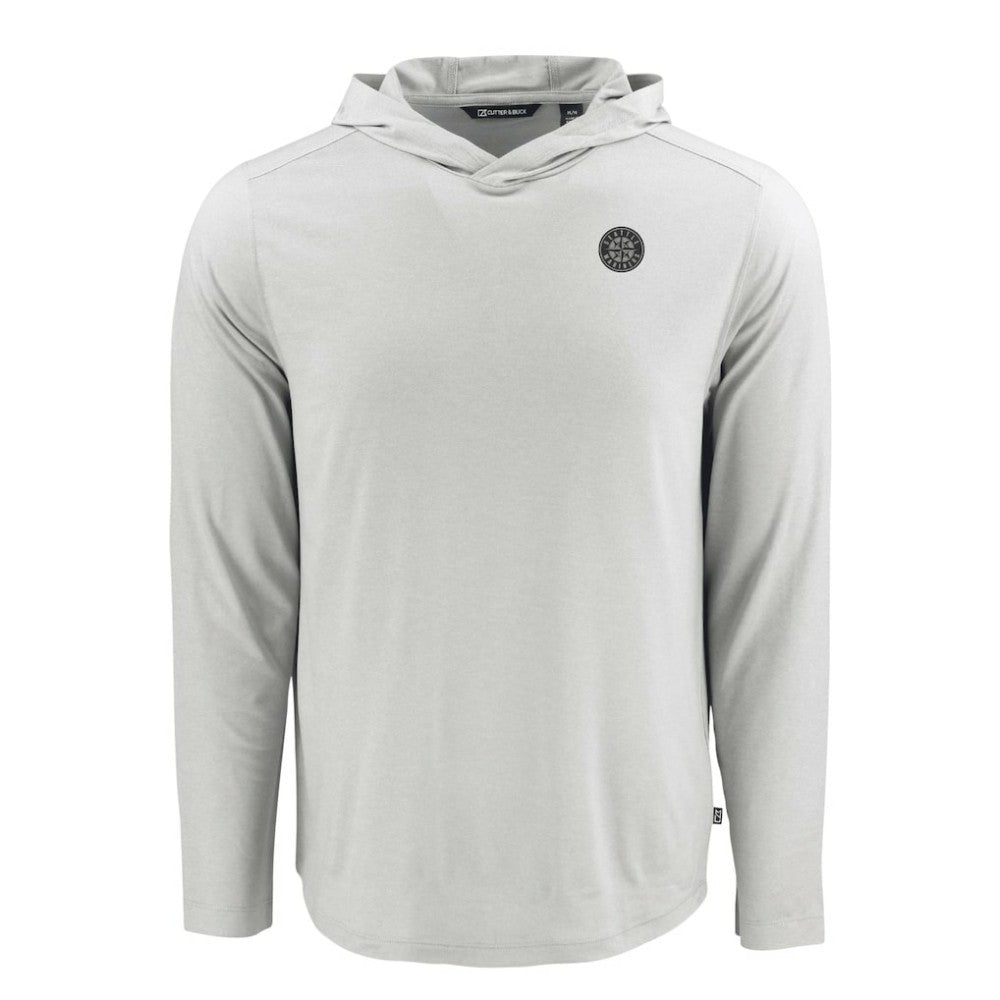 Seattle Mariners Cutter & Buck Coastline Epic Comfort Eco Recycled Hoodie T-Shirt - Gray