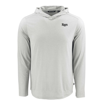 Tampa Bay Rays Cutter & Buck Coastline Epic Comfort Eco Recycled Long Sleeve Hoodie T-Shirt - Gray