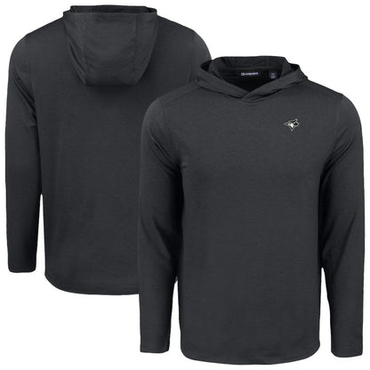 Toronto Blue Jays Cutter & Buck Coastline Epic Comfort Eco Recycled Long Sleeve Hoodie T-Shirt - Black