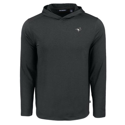 Toronto Blue Jays Cutter & Buck Coastline Epic Comfort Eco Recycled Long Sleeve Hoodie T-Shirt - Black
