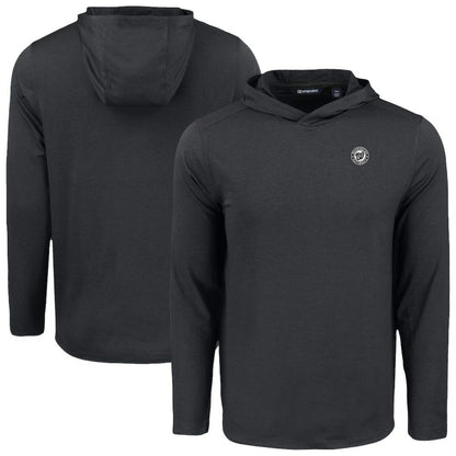 Washington Nationals Cutter & Buck Coastline Epic Comfort Eco Recycled Long Sleeve Hoodie T-Shirt - Black