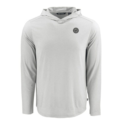 Washington Nationals Cutter & Buck Coastline Epic Comfort Eco Recycled Long Sleeve Hoodie T-Shirt - Gray