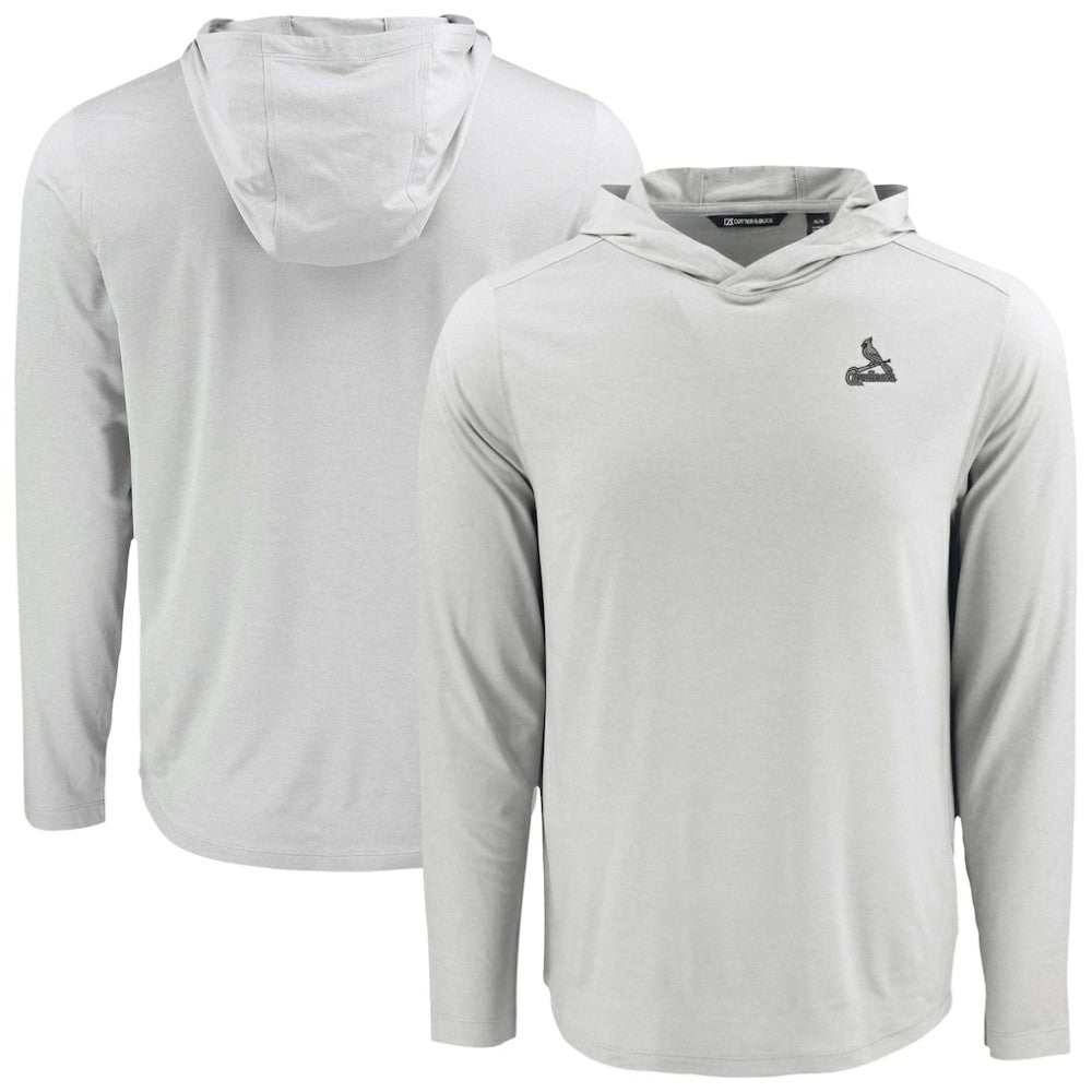 St. Louis Cardinals Cutter & Buck Coastline Epic Comfort Eco Recycled Long Sleeve Hoodie T-Shirt - Gray