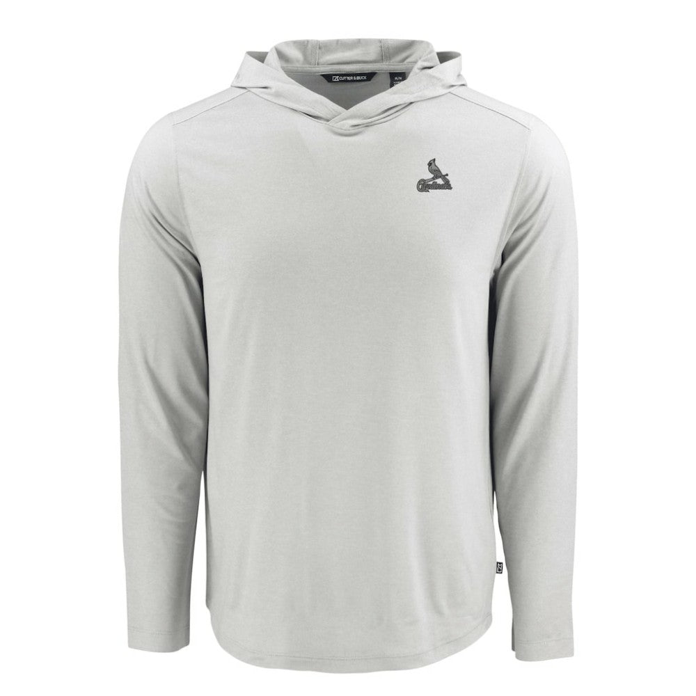 St. Louis Cardinals Cutter & Buck Coastline Epic Comfort Eco Recycled Long Sleeve Hoodie T-Shirt - Gray