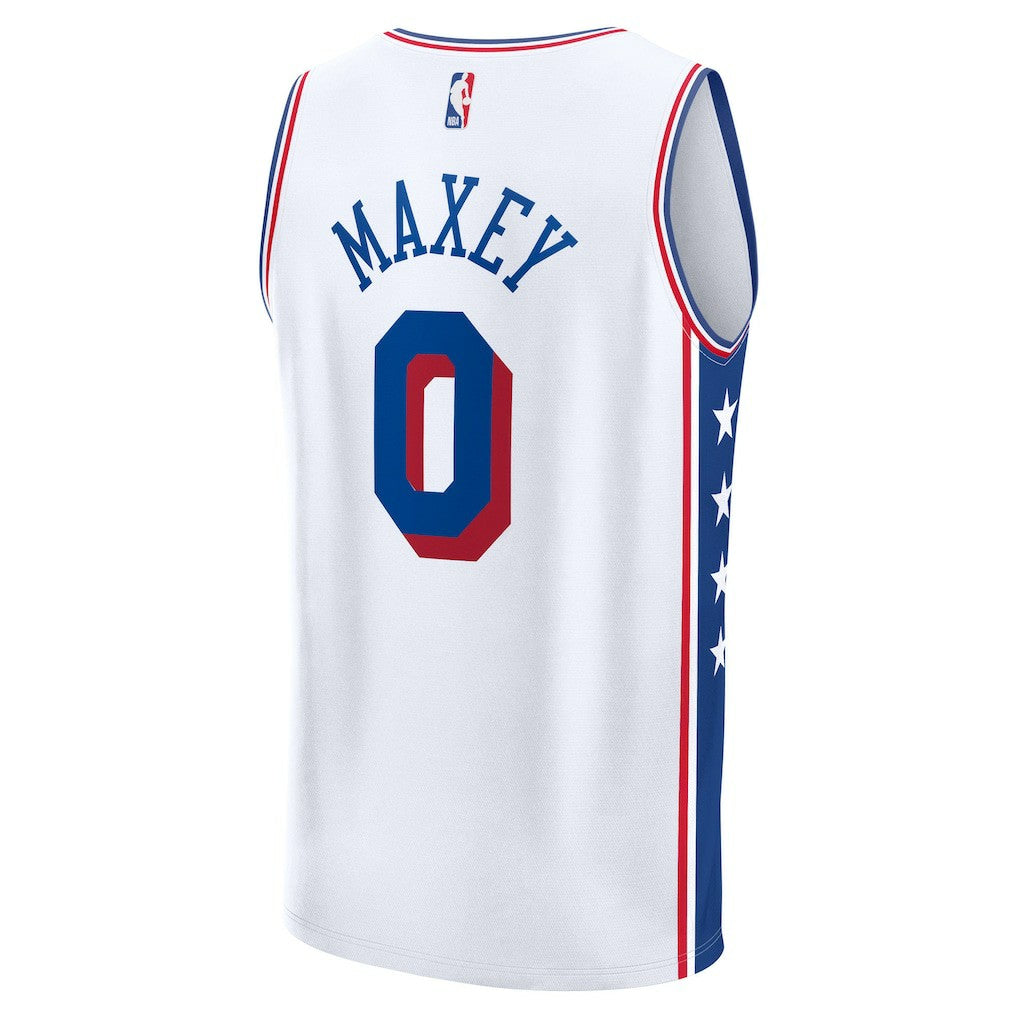 Tyrese Maxey Philadelphia 76ers Youth Fast Break Replica Player Jersey - Association Edition - White | Fanatics shop