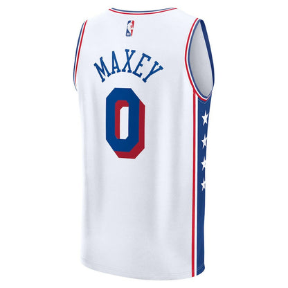 Tyrese Maxey Philadelphia 76ers Youth Fast Break Replica Player Jersey - Association Edition - White | Fanatics shop