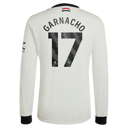 Alejandro Garnacho Manchester United Originals 2024/25 Third Replica Long Sleeve Jersey - Cream | Adidas shop