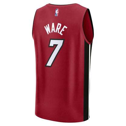 Kel'el Ware Miami Heat Youth Fast Break Player Jersey - Statement Edition - Red | Fanatics on sale
