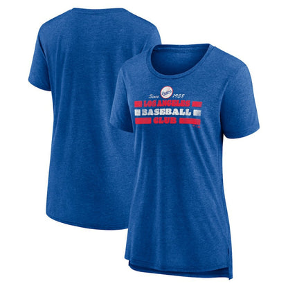 Los Angeles Dodgers Women's Power Swing Tri-Blend T-Shirt - Royal