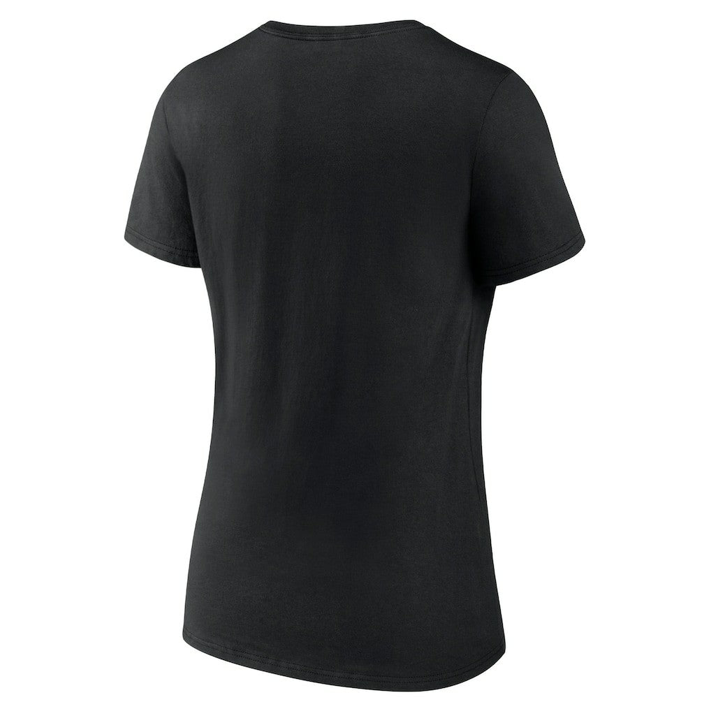 Carolina Panthers Women's 30th Anniversary V-Neck T-Shirt - Black on sale