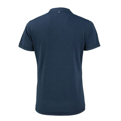 Seattle Mariners Cutter & Buck Women's Forge Stretch Blade DryTec V-Neck Polo - Heather Navy