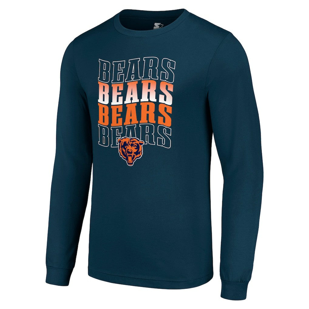 Chicago Bears Starter Team Name Graphic Long Sleeve T-Shirt - Navy cheap