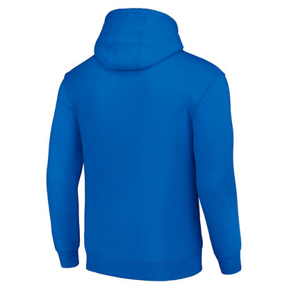Buffalo Bills Starter Four Team Name Logo Fleece Pullover Hoodie - Royal discount