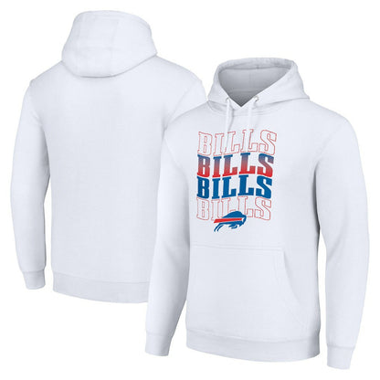 Buffalo Bills Starter Four Team Name Logo Fleece Pullover Hoodie - White for sale