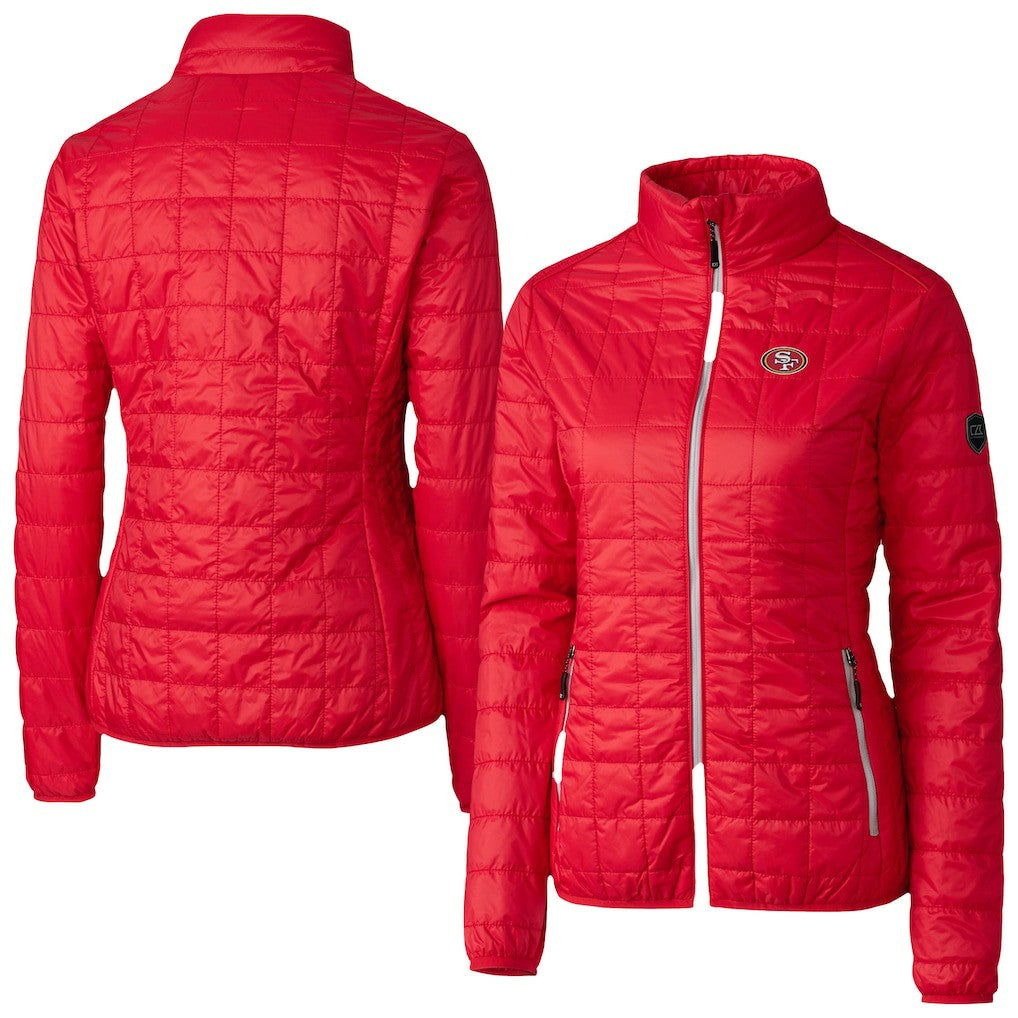 San Francisco 49ers Cutter & Buck Women's Rainier PrimaLoft Eco Insulated Full-Zip Puffer Jacket - Scarlet cheap