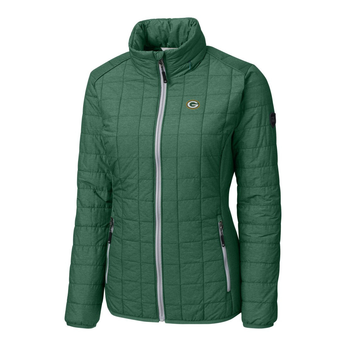 Green Bay Packers Cutter & Buck Women's Rainier PrimaLoft Eco Insulated Full-Zip Puffer Jacket - Green online
