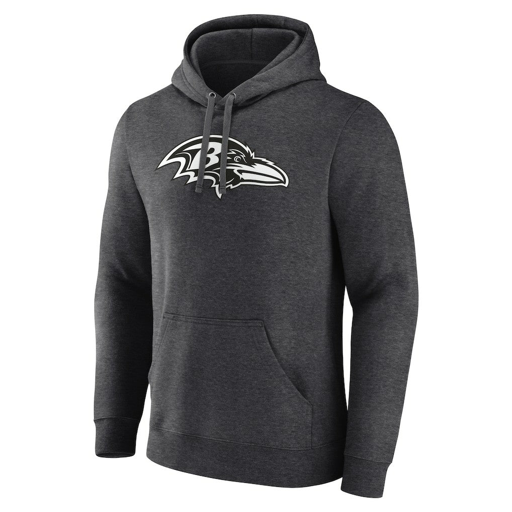 Baltimore Ravens Personalized Name & Number Monochrome Pullover Hoodie - Charcoal cheap