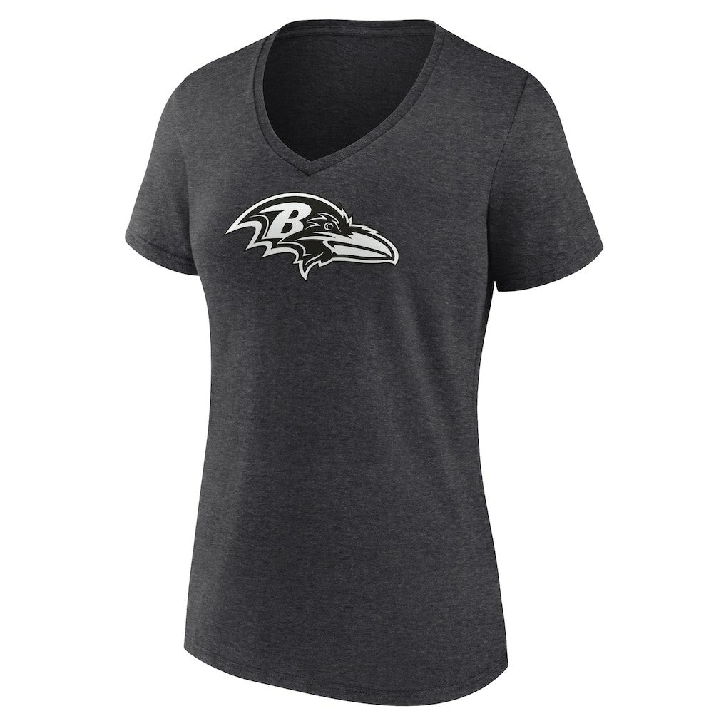 Baltimore Ravens Women's Personalized Name & Number Monochrome V-Neck Long Sleeve T-Shirt - Charcoal online