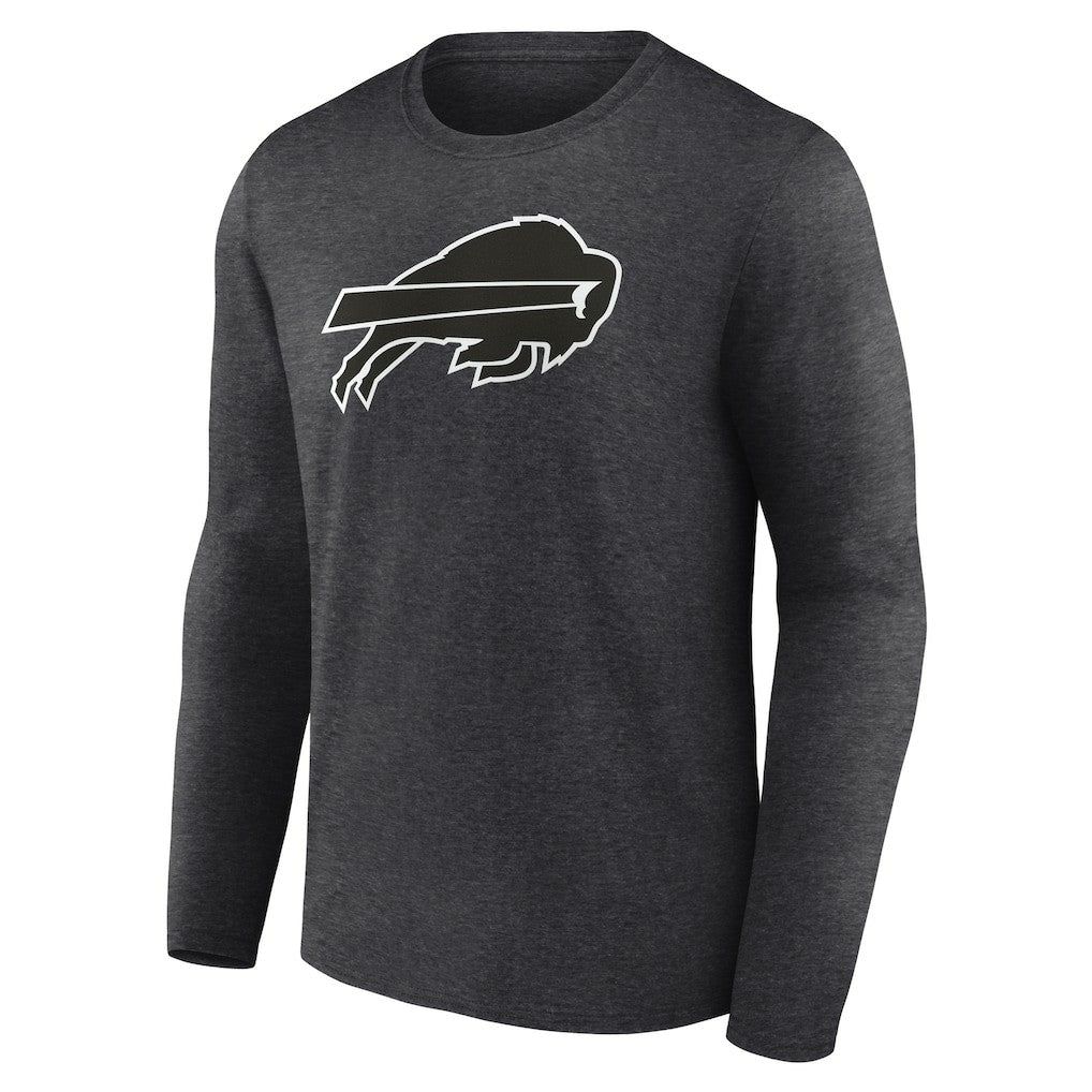 Buffalo Bills Personalized Name & Number Monochrome Long Sleeve T-Shirt - Charcoal sale