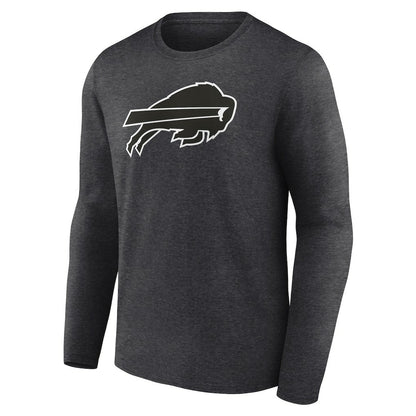 Buffalo Bills Personalized Name & Number Monochrome Long Sleeve T-Shirt - Charcoal sale