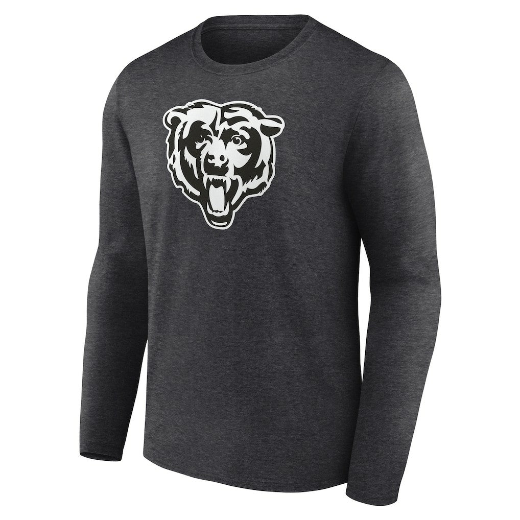 Chicago Bears Personalized Name & Number Monochrome Long Sleeve T-Shirt - Charcoal sale