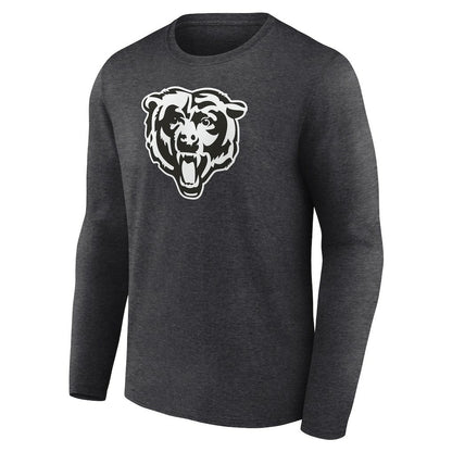 Chicago Bears Personalized Name & Number Monochrome Long Sleeve T-Shirt - Charcoal sale
