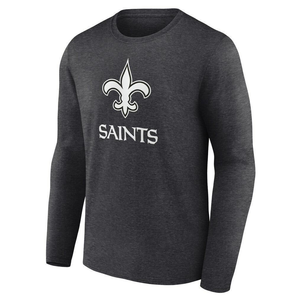 New Orleans Saints Personalized Name & Number Monochrome Long Sleeve T-Shirt - Charcoal outlet