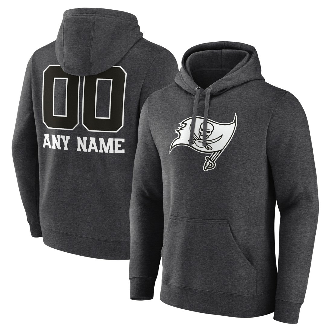 Tampa Bay Buccaneers Personalized Name & Number Monochrome Pullover Hoodie - Charcoal outlet