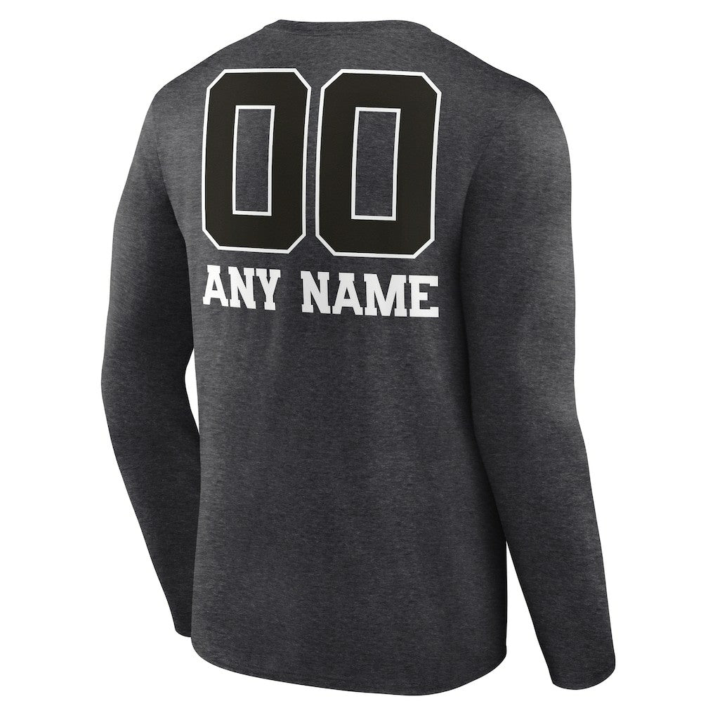 Washington Commanders Personalized Name & Number Monochrome Long Sleeve T-Shirt - Charcoal online