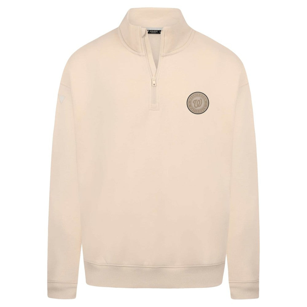 Washington Nationals Levelwear Murray Quarter-Zip Sweatshirt - Khaki