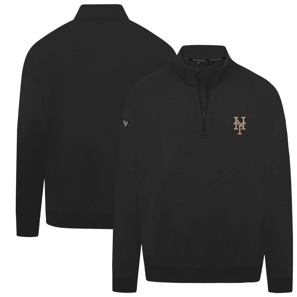 New York Mets Levelwear Murray Quarter-Zip Sweatshirt - Black