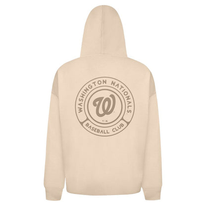 Washington Nationals Levelwear Uphill Oversized Full-Zip Hoodie - Khaki