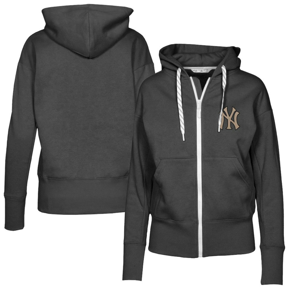 New York Yankees Levelwear Women's Gardinia Full-Zip Hoodie - Black