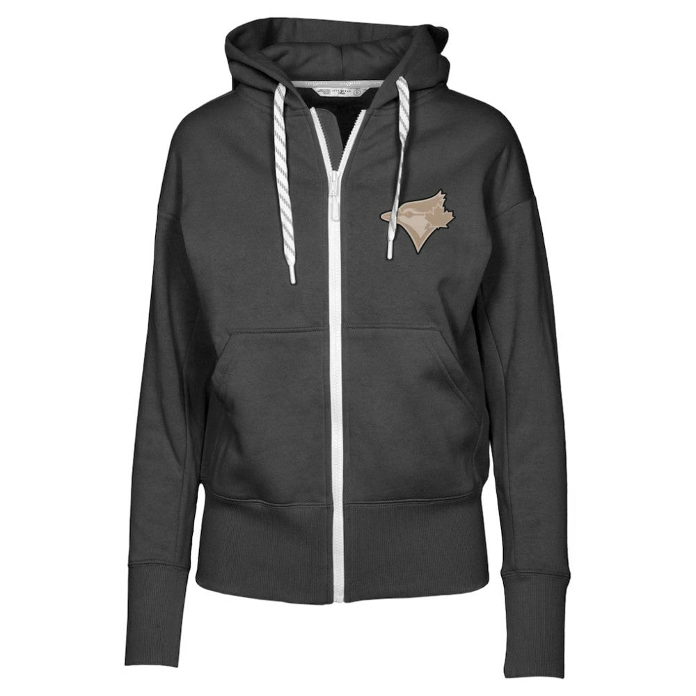 Toronto Blue Jays Levelwear Women's Gardinia Full-Zip Hoodie - Black