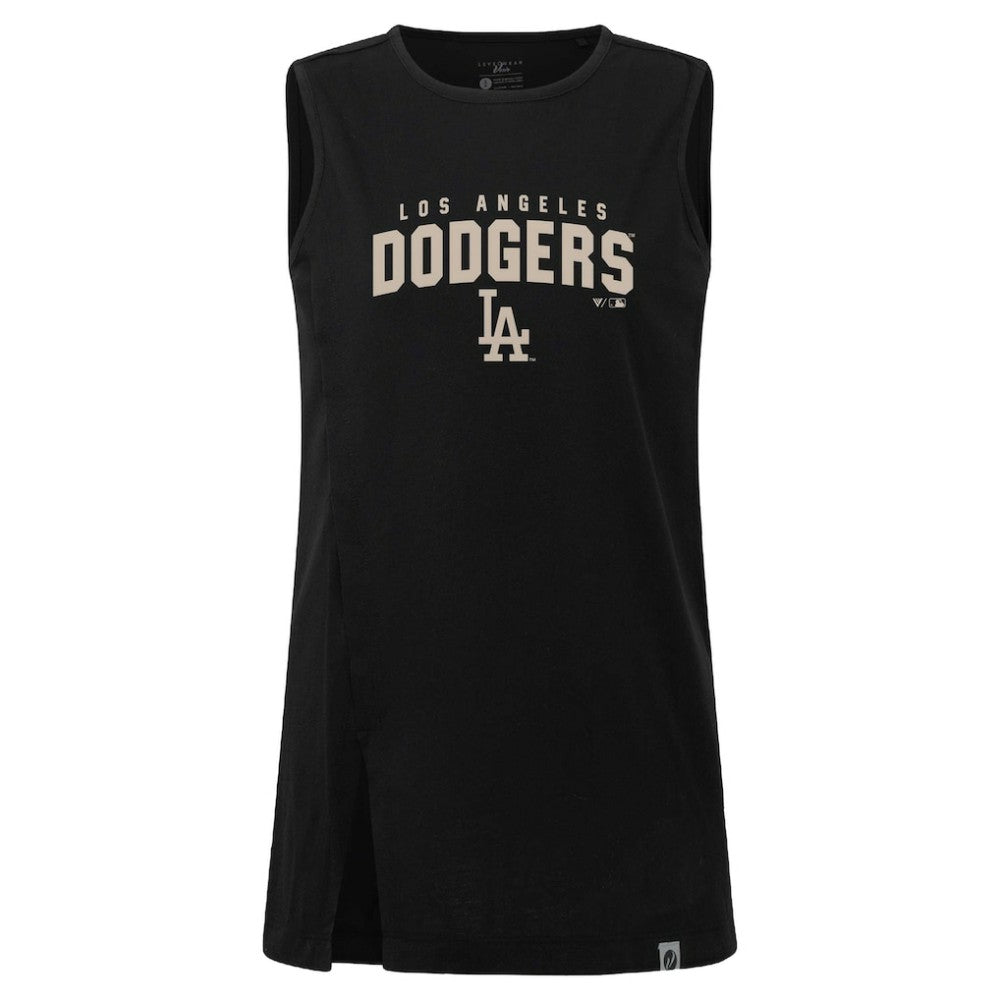 Los Angeles Dodgers Levelwear Women's Influx Team Arch Tank Top - Black
