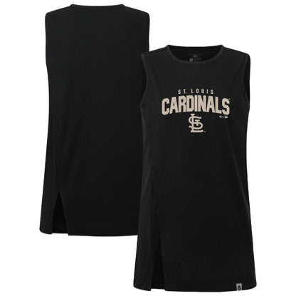 St. Louis Cardinals Levelwear Women's Influx Team Arch Tank Top - Black
