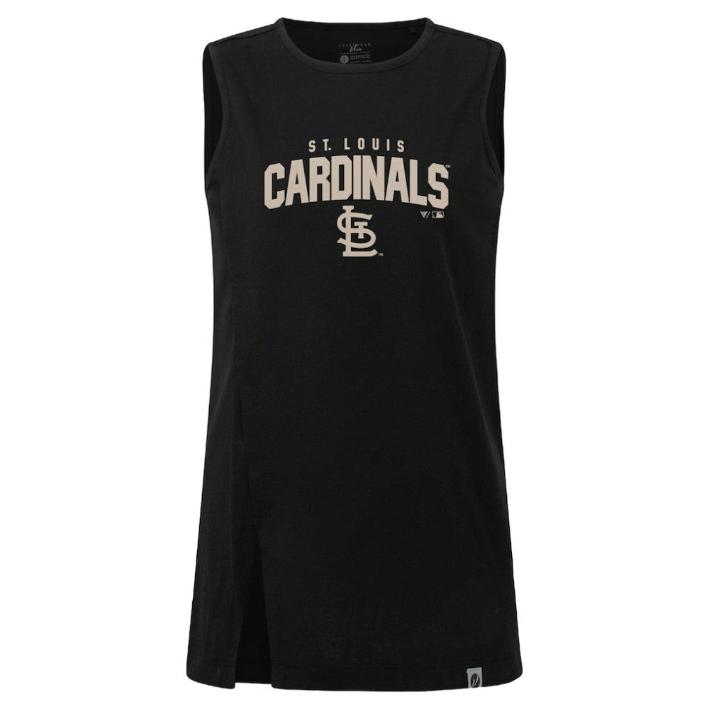 St. Louis Cardinals Levelwear Women's Influx Team Arch Tank Top - Black