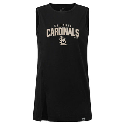 St. Louis Cardinals Levelwear Women's Influx Team Arch Tank Top - Black