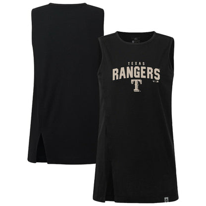 Texas Rangers Levelwear Women's Influx Team Arch Tank Top - Black