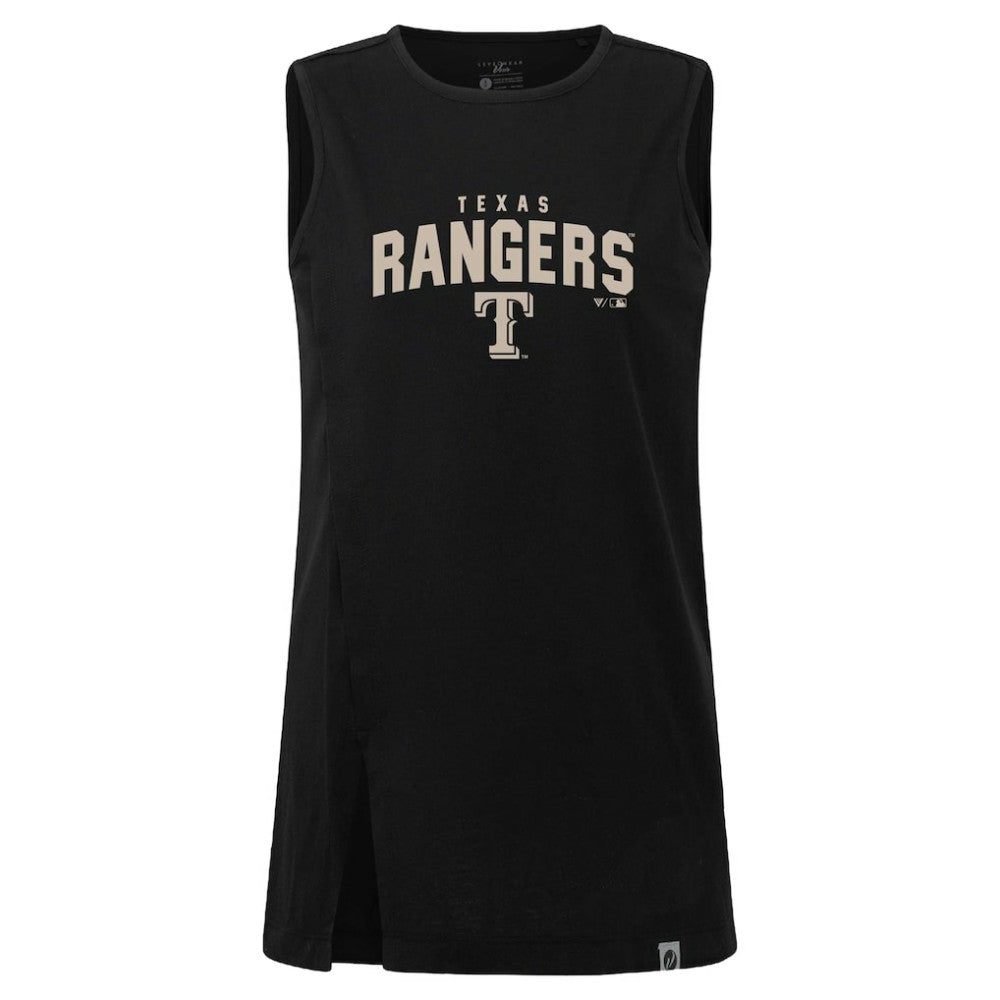 Texas Rangers Levelwear Women's Influx Team Arch Tank Top - Black