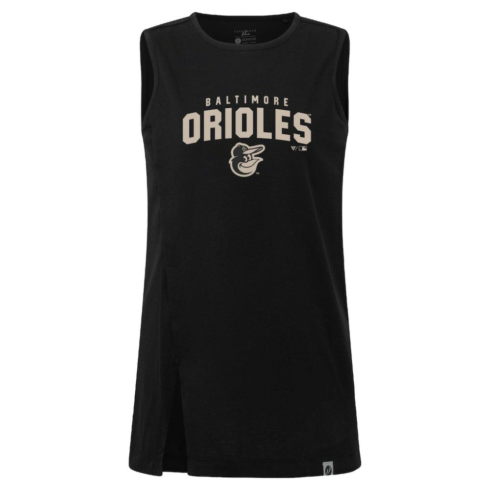 Baltimore Orioles Levelwear Women's Influx Team Arch Tank Top - Black