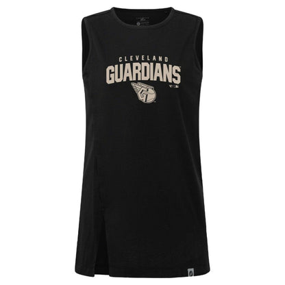 Cleveland Guardians Levelwear Women's Influx Team Arch Tank Top - Black