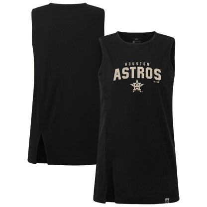 Houston Astros Levelwear Women's Influx Team Arch Tank Top - Black