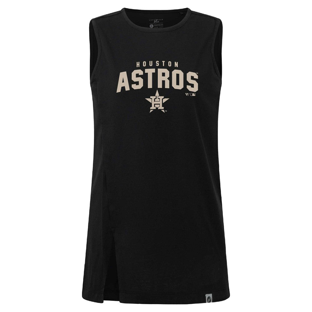 Houston Astros Levelwear Women's Influx Team Arch Tank Top - Black