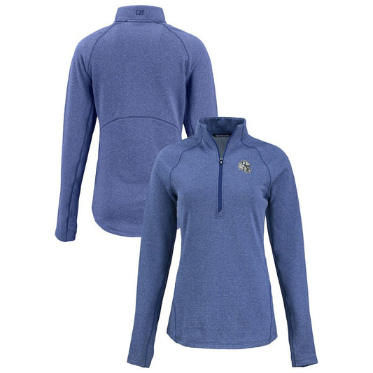 Indianapolis Colts Cutter & Buck Women's Peshastin Eco Fleece Recycled Tri-Blend Raglan Half-Zip Jacket - Heather Royal for sale