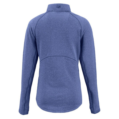 Indianapolis Colts Cutter & Buck Women's Peshastin Eco Fleece Recycled Tri-Blend Raglan Half-Zip Jacket - Heather Royal for sale